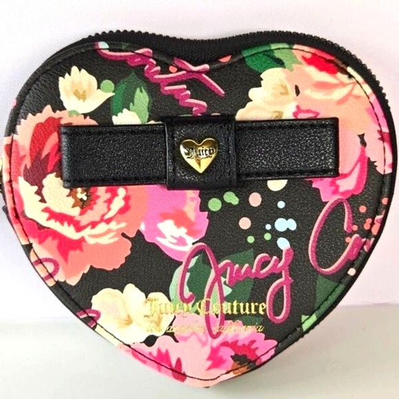 Juicy Couture Handbags - Juicy Couture Pick Your Petal Peek a Bow Floral Heart Wristlet Coin Purse‎